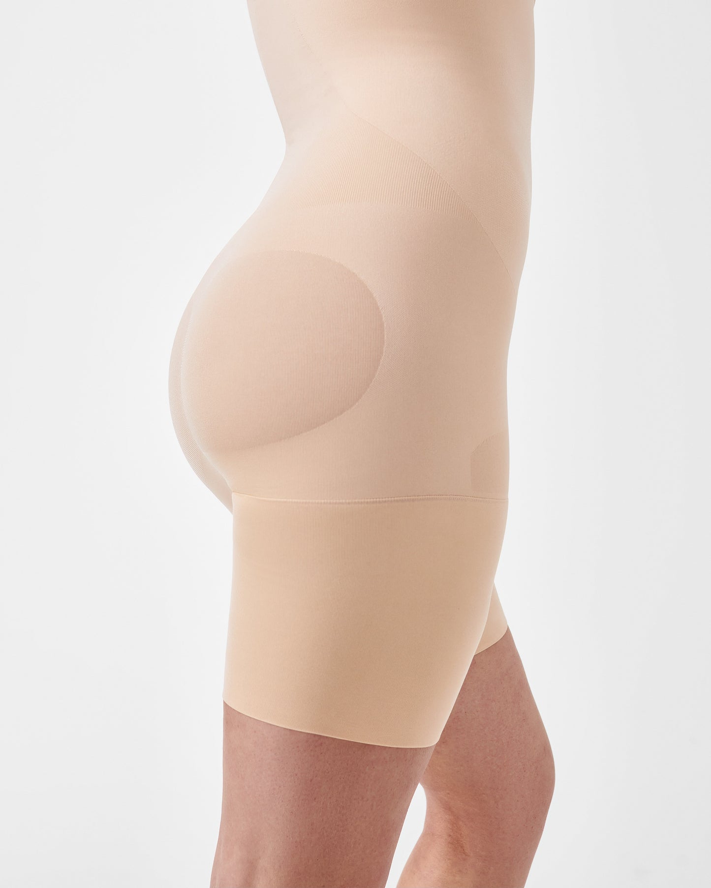 LUKUSAFIscuplt™ Seamless Power Open-Bust Mid-Thigh Bodysuit