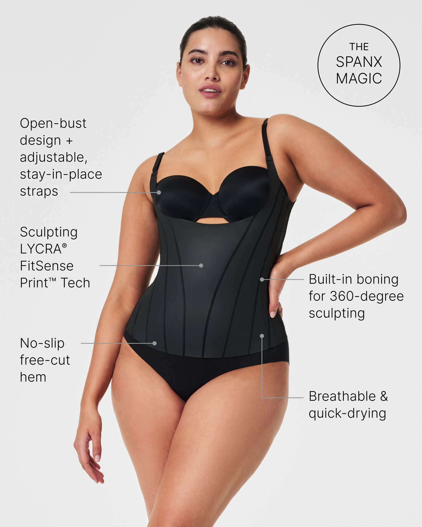 LUKUSAFIsupersculpt™ TotalContour Open-Bust Cami