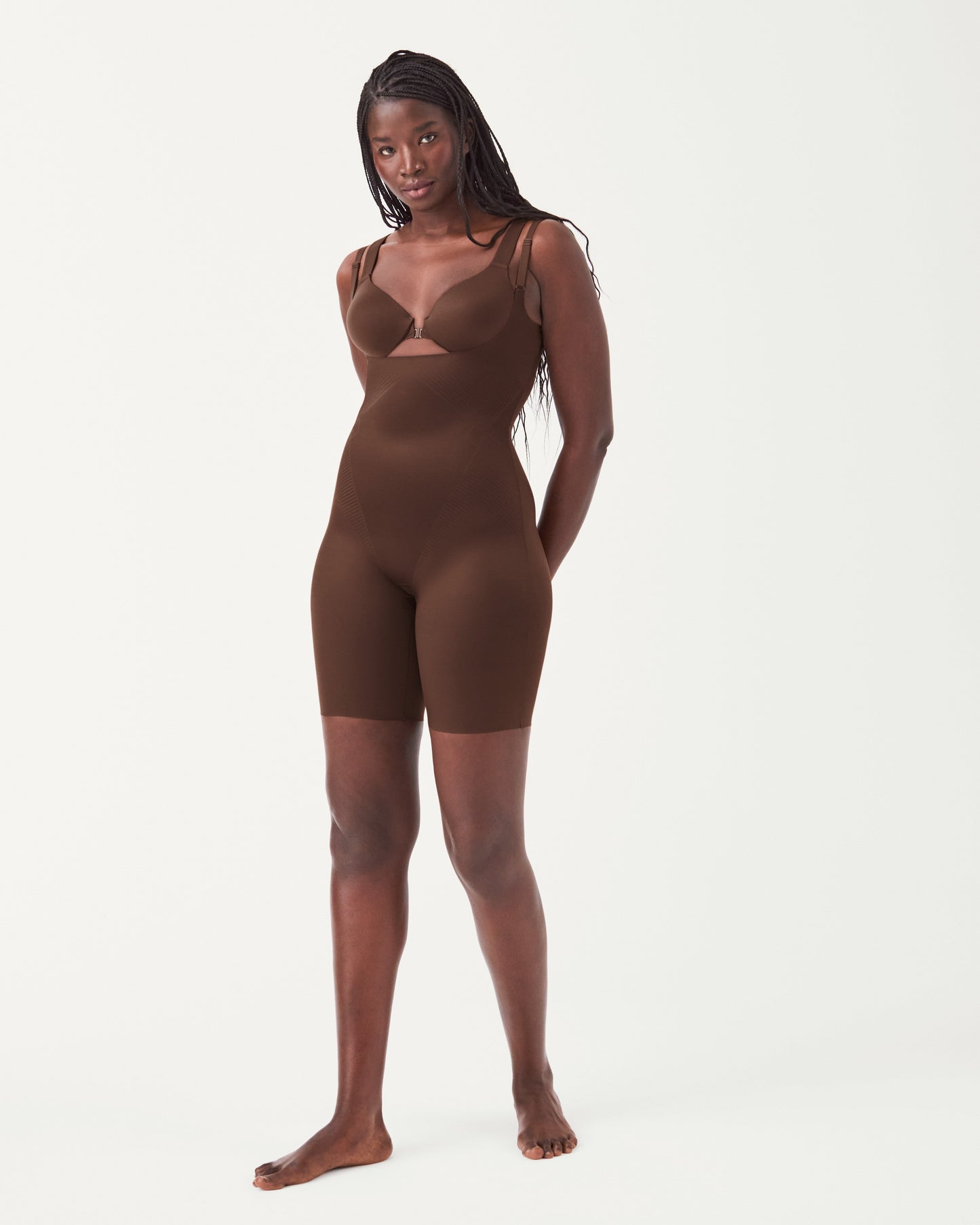 LUKUSAFIshape™ Invisible Open-Bust Mid-Thigh Bodysuit