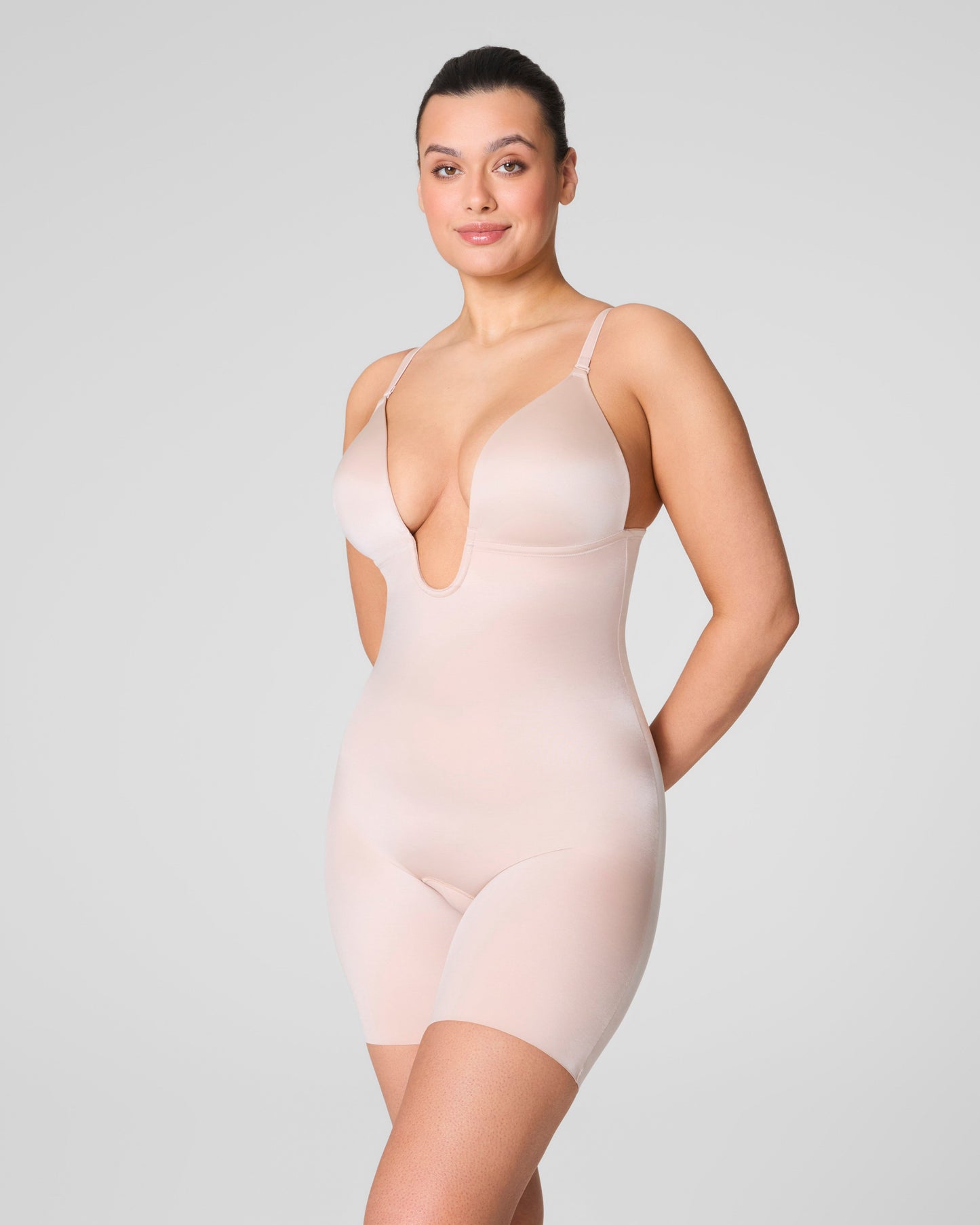 LUKUSAFIshape™ Suit Your Fancy Plunge Low-Back Mid-Thigh Bodysuit