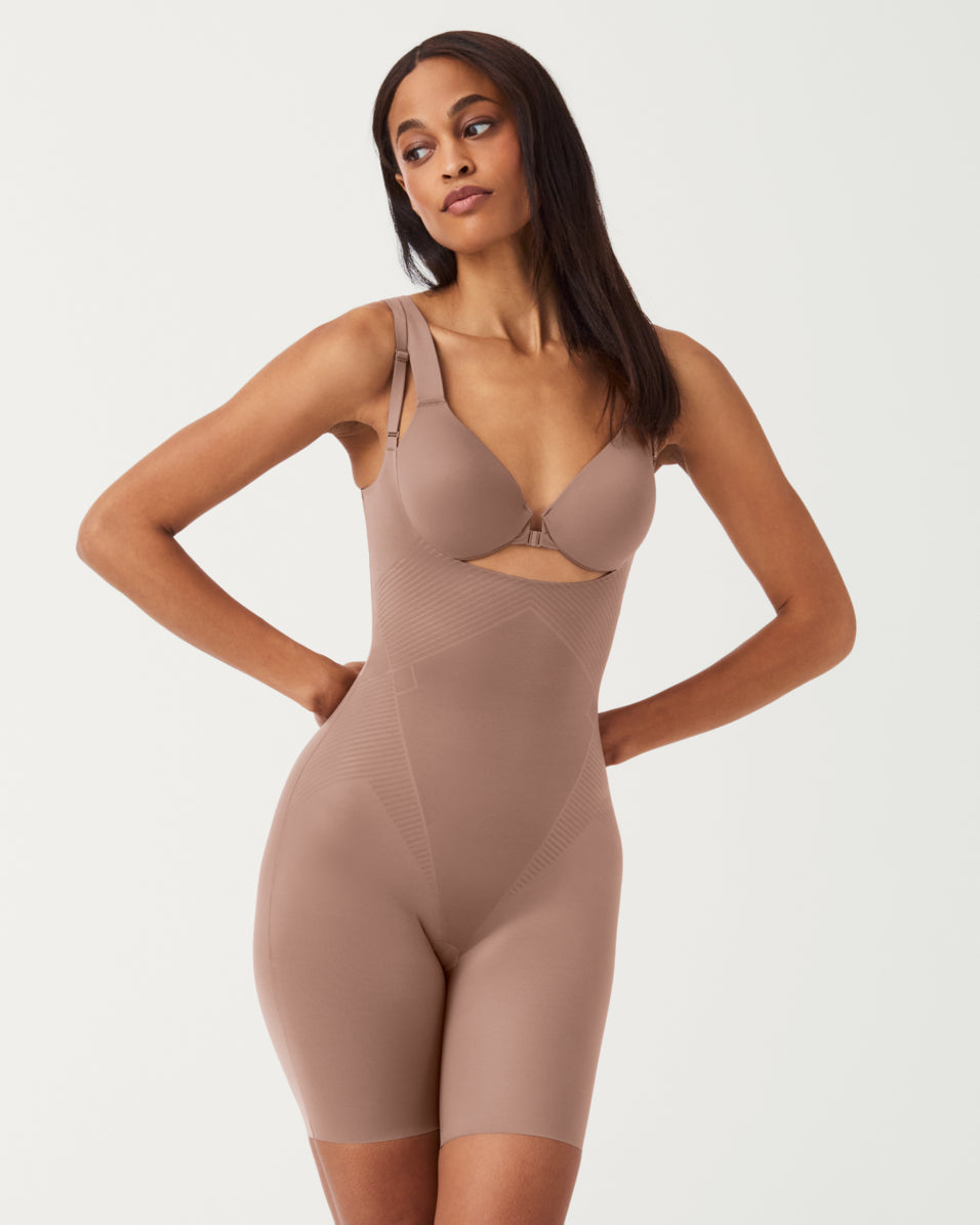 LUKUSAFIshape™ Invisible Open-Bust Mid-Thigh Bodysuit
