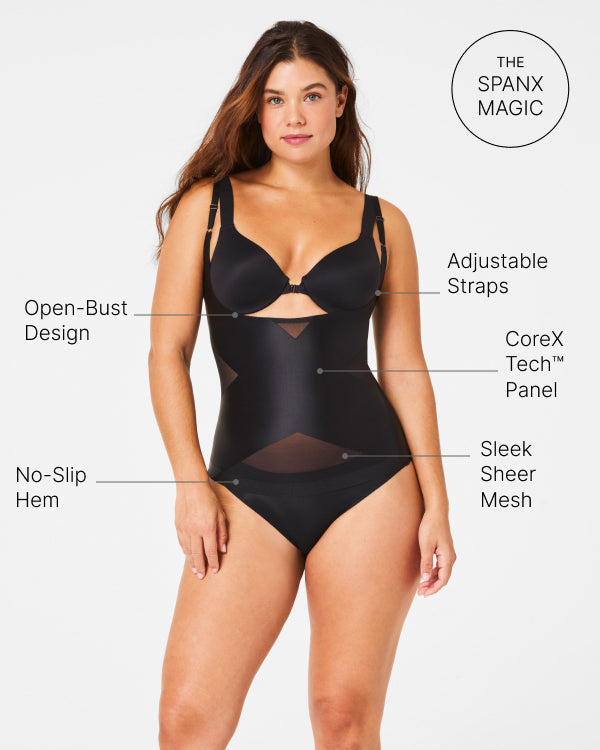 LUKUSAFIshape™ Satin-X™ Open-Bust Cami