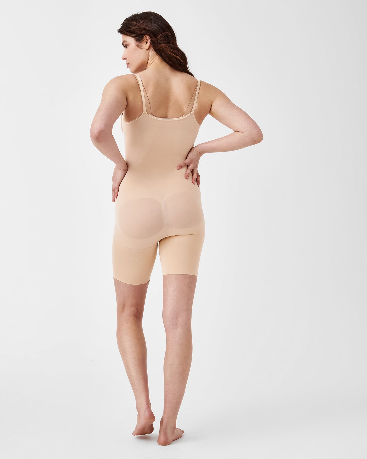 LUKUSAFIscuplt™ Seamless Power Open-Bust Mid-Thigh Bodysuit