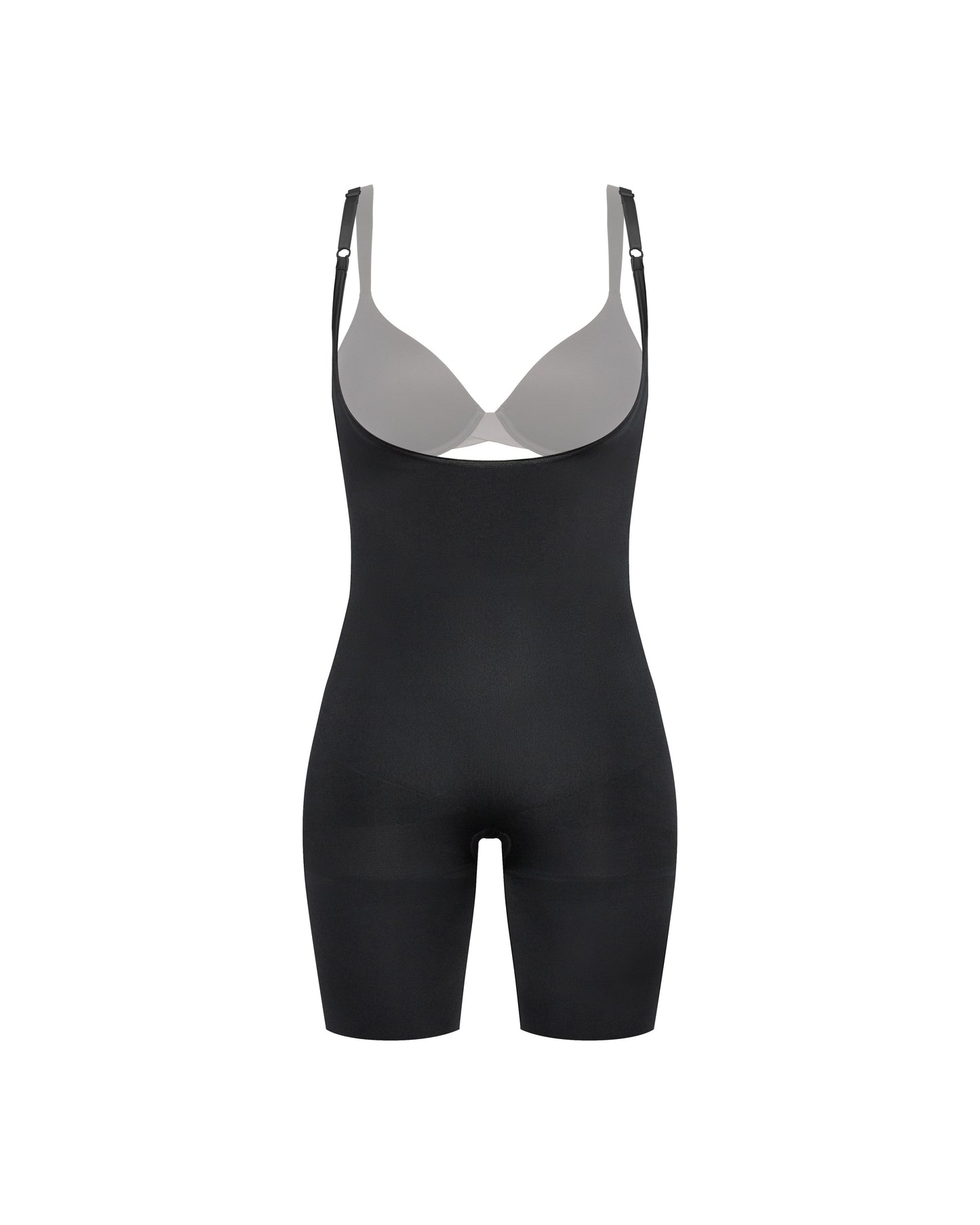 LUKUSAFIscuplt™ Seamless Power Open-Bust Mid-Thigh Bodysuit