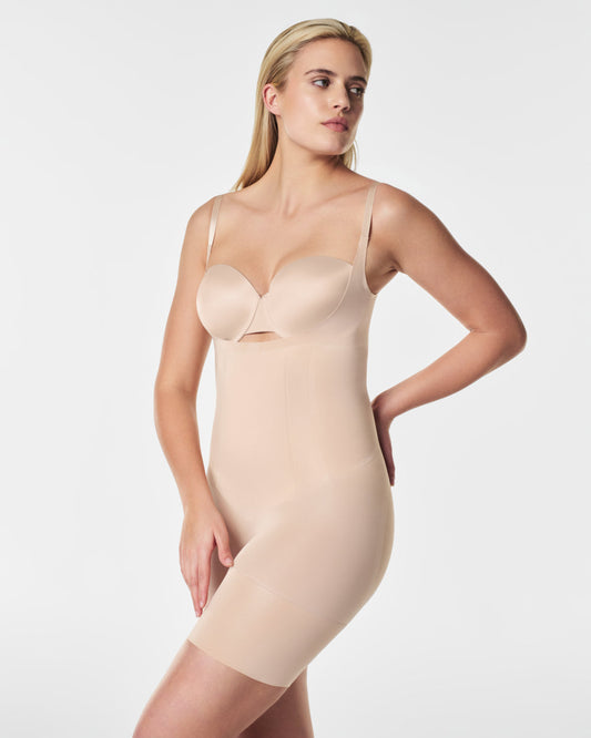 LUKUSAFIshape™ OnCore Open-Bust Mid-Thigh Bodysuit