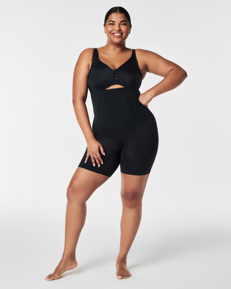 LUKUSAFIshape™ OnCore Open-Bust Mid-Thigh Bodysuit