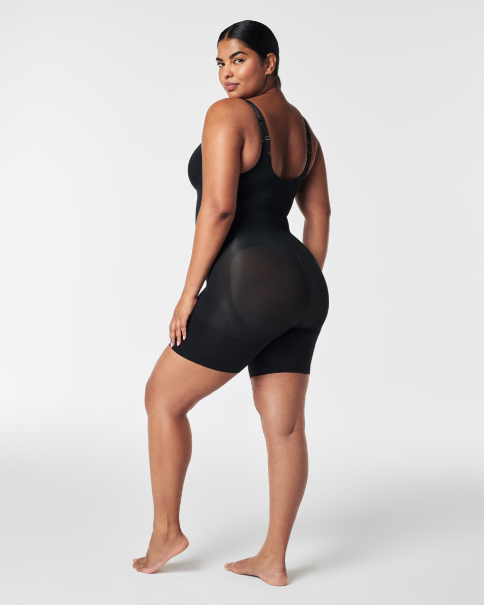 LUKUSAFIshape™ OnCore Open-Bust Mid-Thigh Bodysuit