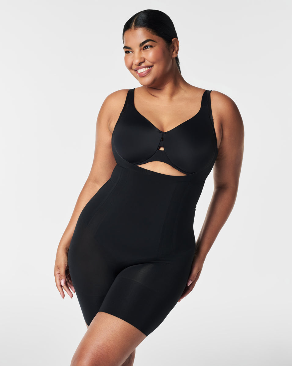 LUKUSAFIshape™ OnCore Open-Bust Mid-Thigh Bodysuit
