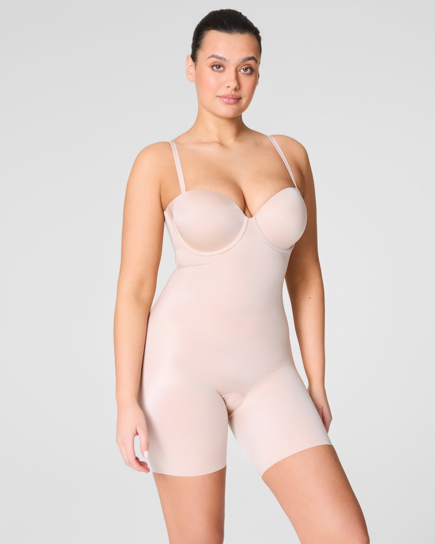 LUKUSAFIshape™ Suit Your Fancy Strapless Cupped Mid-Thigh Bodysuit