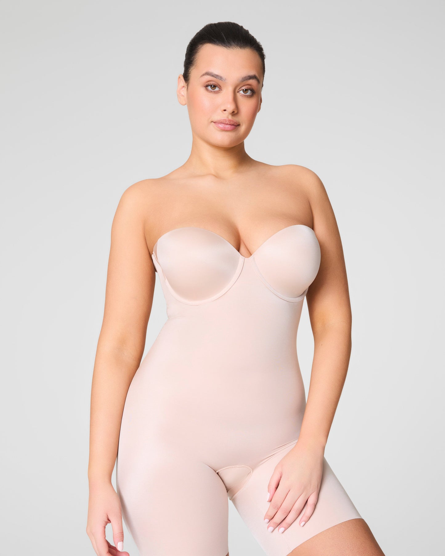 LUKUSAFIshape™ Suit Your Fancy Strapless Cupped Mid-Thigh Bodysuit