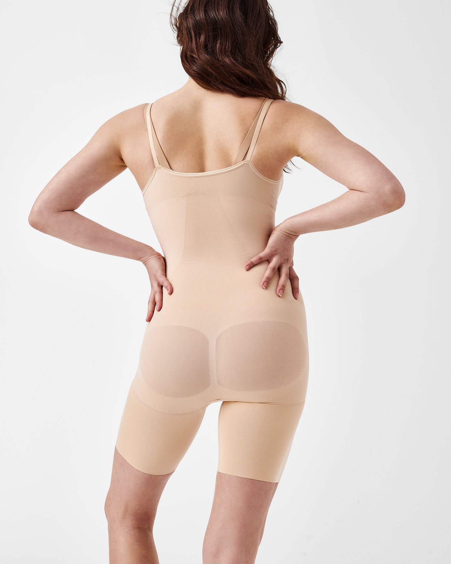 LUKUSAFIscuplt™ Seamless Power Open-Bust Mid-Thigh Bodysuit