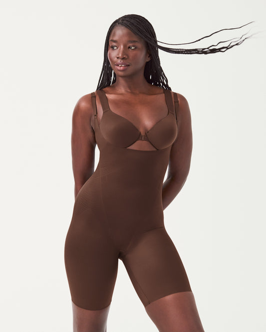 LUKUSAFIshape™ Invisible Open-Bust Mid-Thigh Bodysuit
